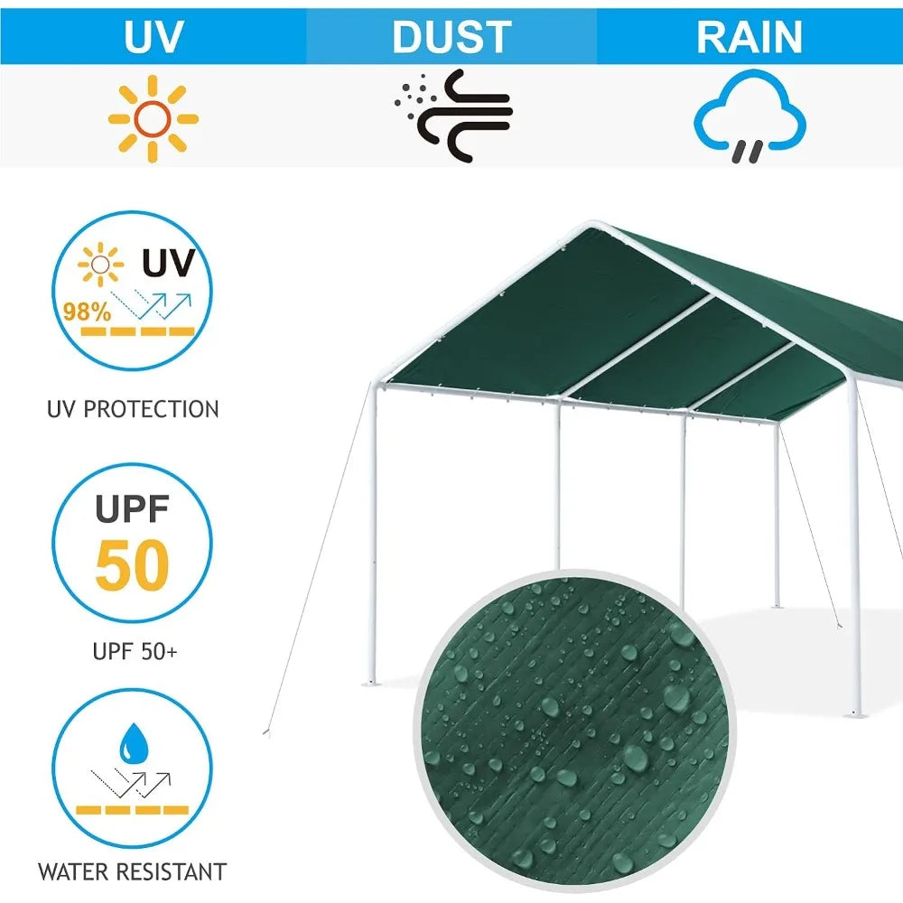 Camping Tent for Carport Garage, Car Boat Shelter, Party Tents Shed, Garden Buildings Supplies, Home,  10x20 FT