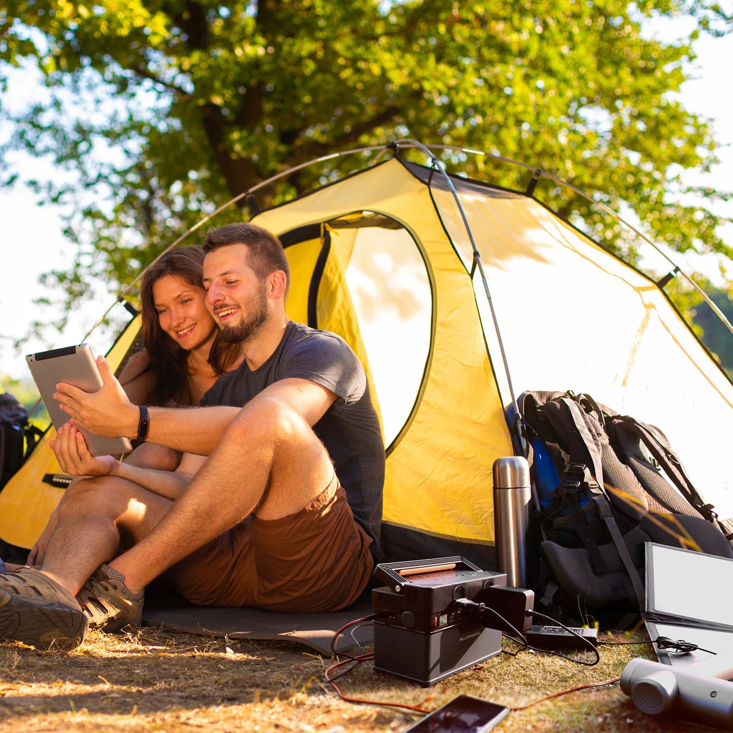 ALL POWERS Portable Power Station 288Wh / 78000mAh Mobile Power Supply Solar Generators 300W Battery Power Storage For Camping