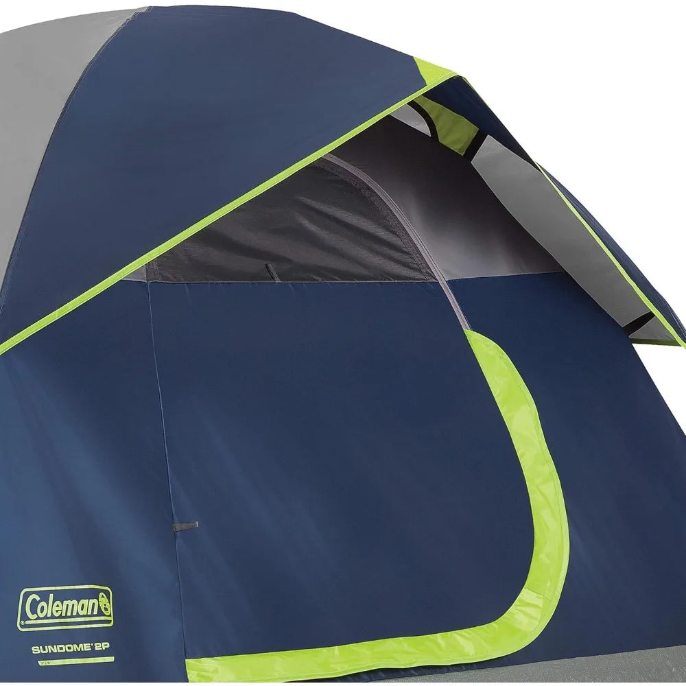 Camping Tent, 2 Person Dome Tent with Snag-Free Poles for Easy Setup in Under 10 Mins, Included Rainfly Blocks Wind