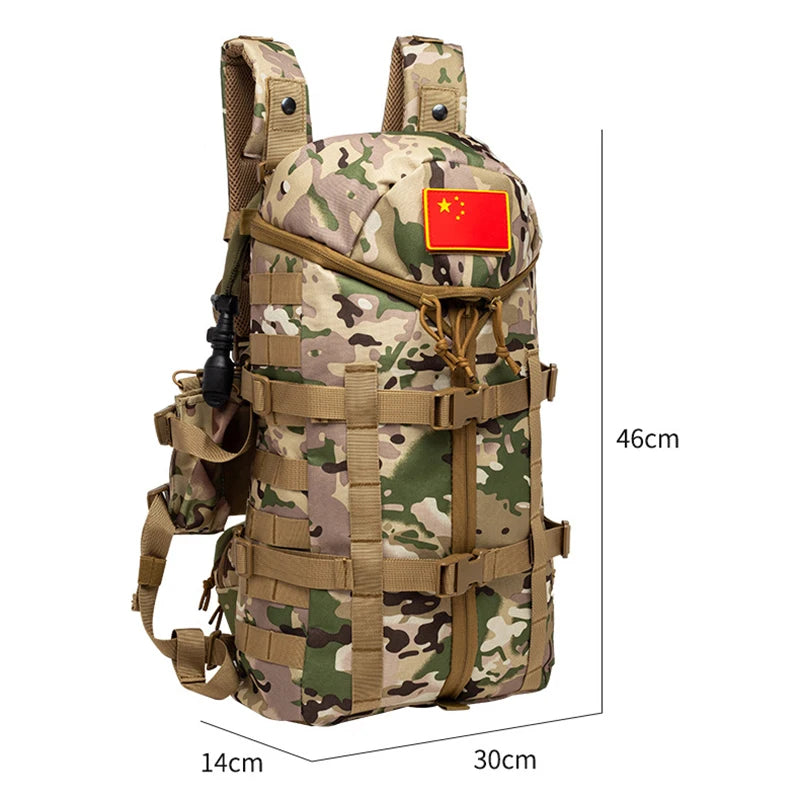 Camouflage Backpack Tactics Shoulder Bag Camping Outdoor Multifunction Detachable Travel Sports High Capacity Water Proof