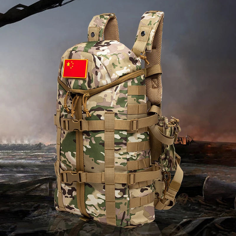 Camouflage Backpack Tactics Shoulder Bag Camping Outdoor Multifunction Detachable Travel Sports High Capacity Water Proof