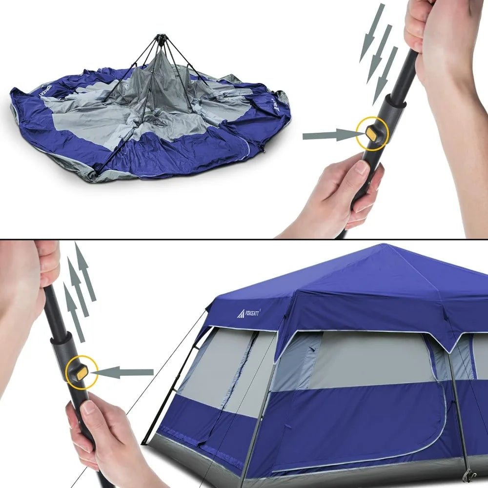 Camping Tent for 2/10 Person Lightweight & Waterproof Backpacking Tent with Removable Rain Fly for 4 Seasons - Get Outdoors Now