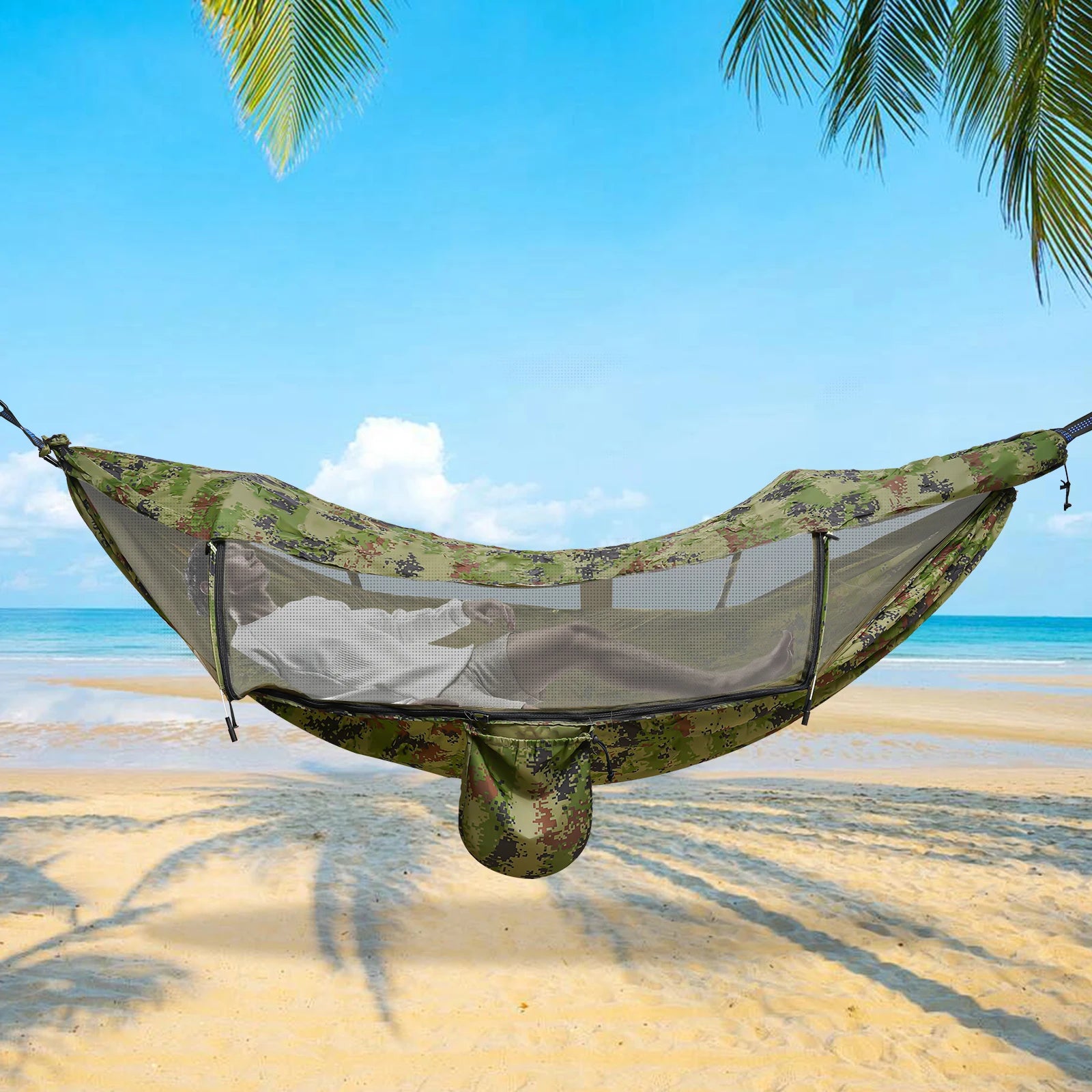 Camping Hammock, Portable Anti-mosquito and Anti-Sun Hammock - Get Outdoors Now