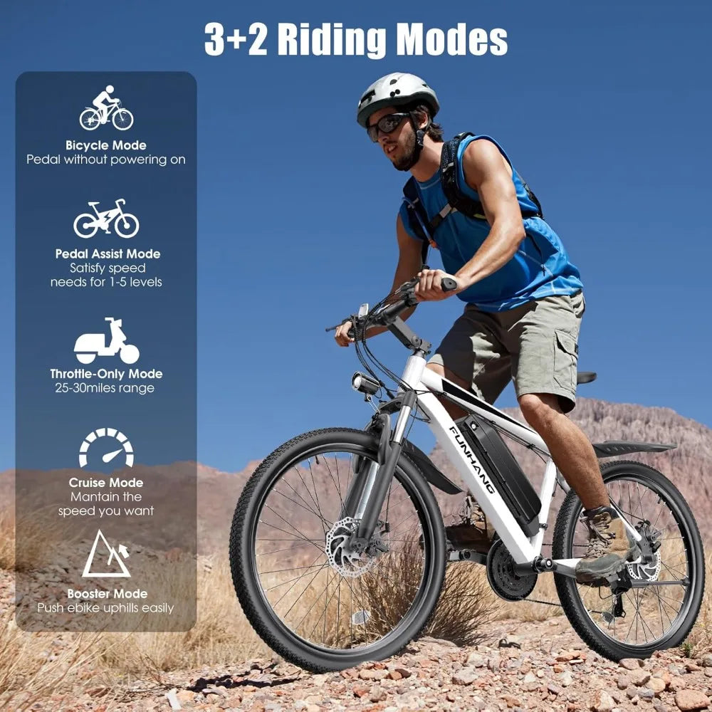 Electric Bike for Adults, Peak 750W Ebike, 50Miles 21.7MPH Adult Electric Mountain Bike, Commuter E Bike - Get Outdoors Now