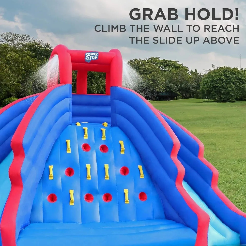 Inflatable Water Slide Park – Heavy-Duty for Outdoor Fun - Climbing Wall