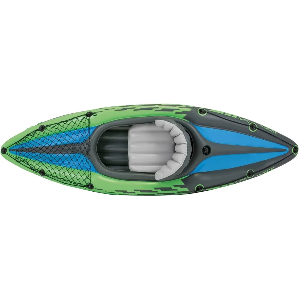 Inflatable Kayak Series: includes Deluxe 86in Kayak Paddles and High-Output Pump – SuperStrong PVC - Get Outdoors Now