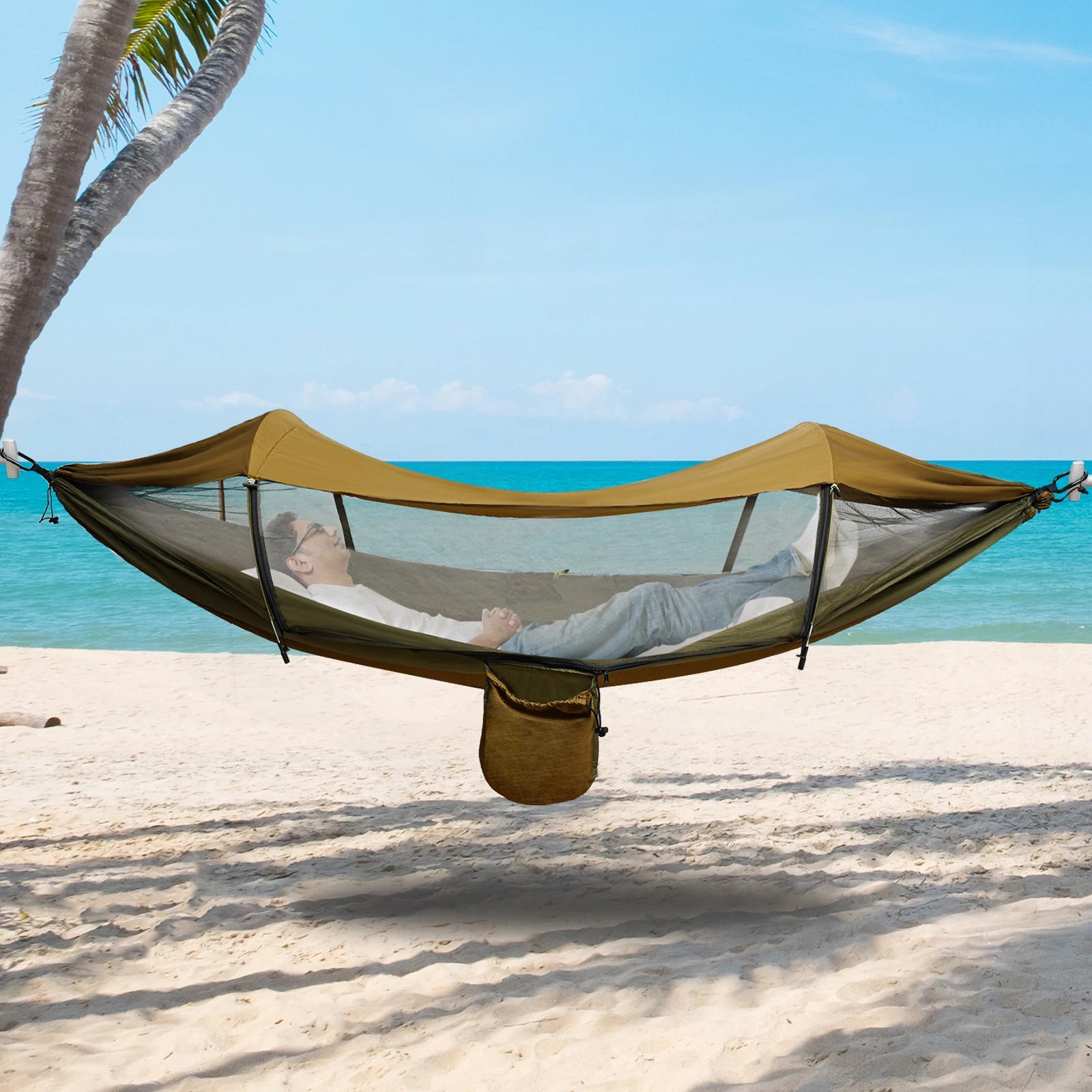 Camping Hammock, Portable Anti-mosquito and Anti-Sun Hammock - Get Outdoors Now